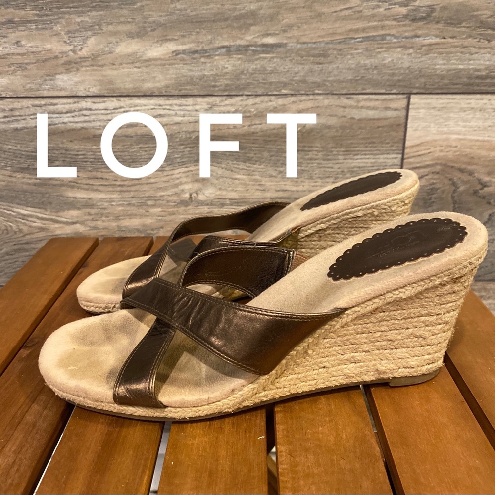 LOFT Espadrille Wedge Sandals in size 7.5